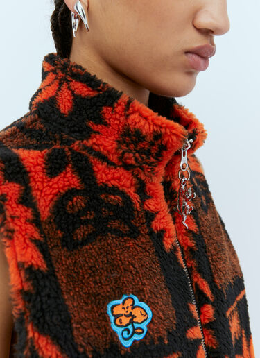 Chopova Lowena Sunflower Soft-Fleece Vest Orange cho0254008