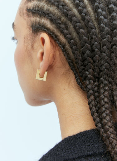 Tom Wood Small Square Hoop Earrings Gold tmw0353028