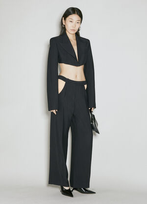 Mugler Cut-Out Tailored Pants Black mug0259009