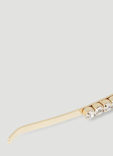 Miu Miu Crystal Embellished Headband Gold miu0252066