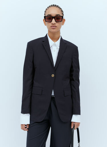 Elongated Single Breasted Wool Blazer Thom Browne Elongated Single Breasted Wool Blazer Dark Blue thb0253005