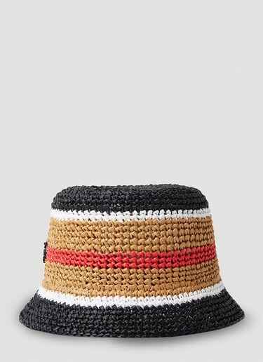 Striped Bucket Hat Burberry Striped Bucket Hat Beige bur0152019