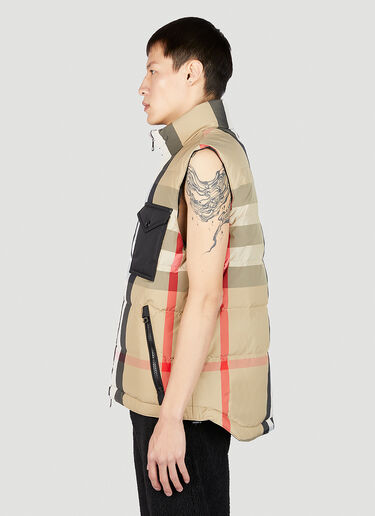 Burberry Signature Check Down Gilet Jacket Beige bur0151176