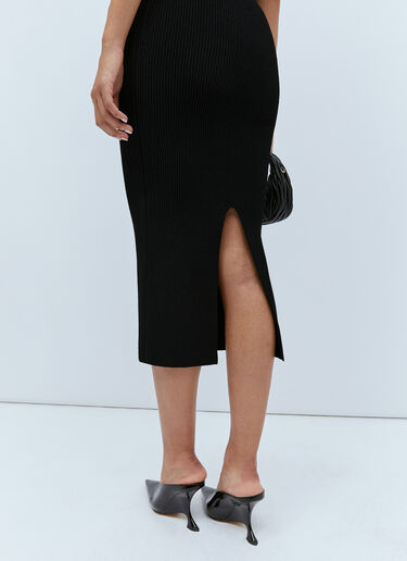 KHAITE Nina Rib Dress Black kha0253003