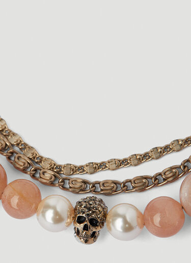 Alexander McQueen Beads Double Bracelet Pink amq0245073
