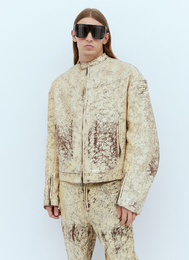 Diesel L-Alan Coated Leather Jacket Gold dsl0154002