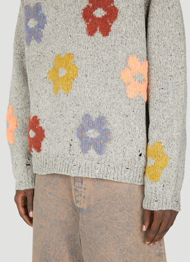 Acne Studios Floral Jacquard Sweater Grey acn0154001