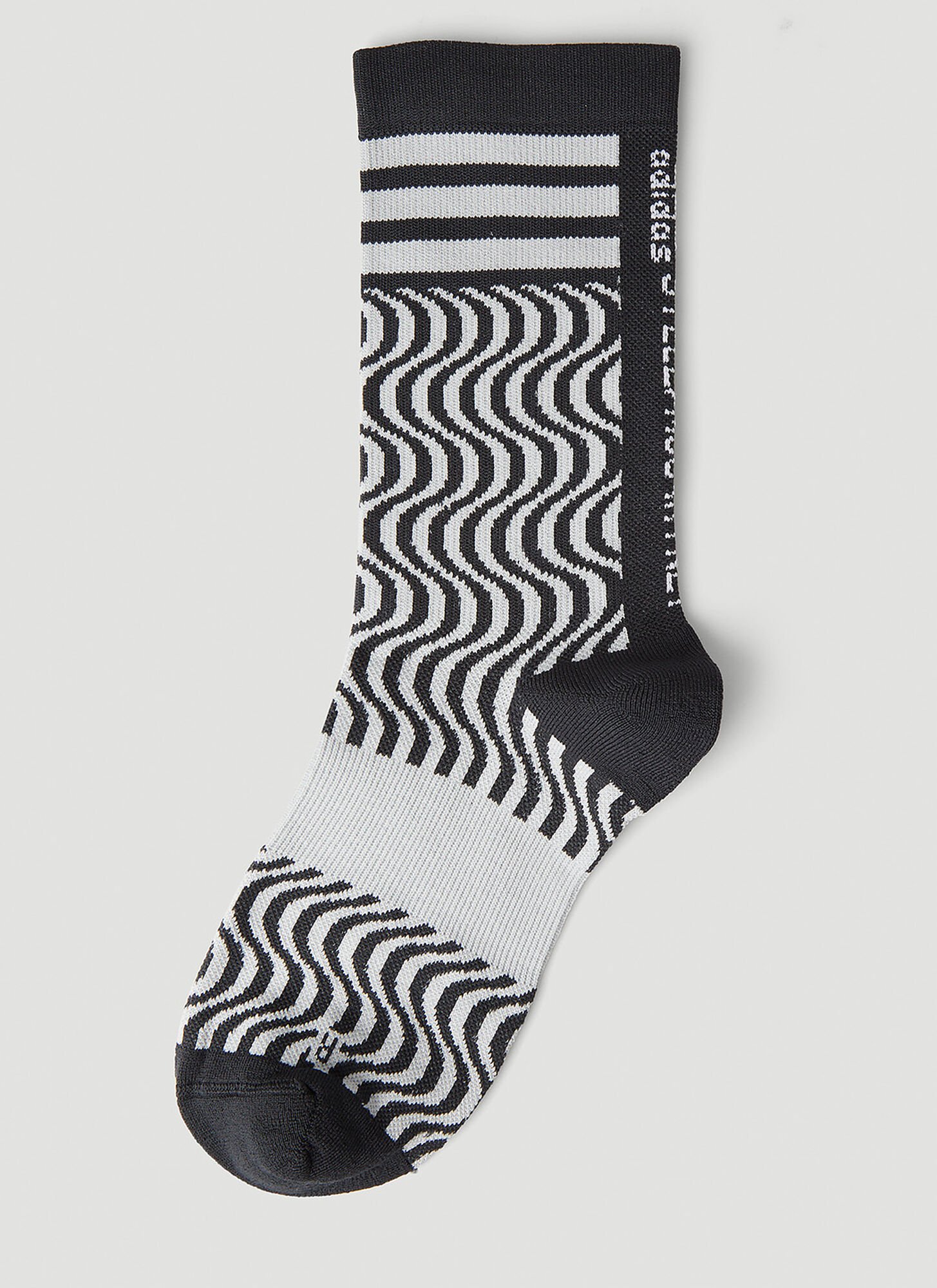 Shop Adidas By Stella Mccartney Graphic Intarsia Socks In Black