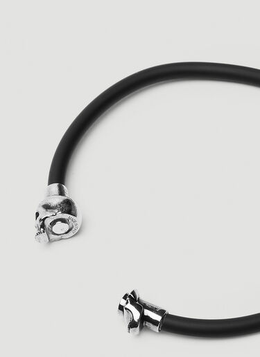 Alexander McQueen Skull Motif Cord Bracelet Black amq0149097