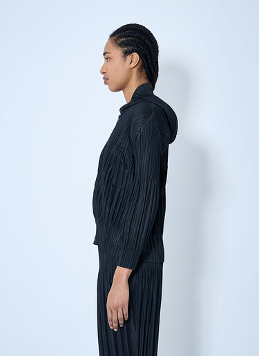 Pleats Please Issey Miyake Pleated Fluffy Jacket Black plp0260008