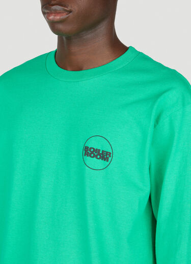 Boiler Room Logo Long Sleeve Sweatshirt Green bor0153017