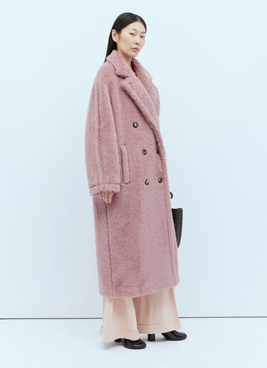 Max Mara Oversized Teddy Coat Pink max0254055