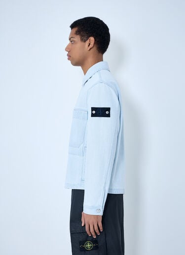 Stone Island Denim Biker Jacket Blue sto0164034