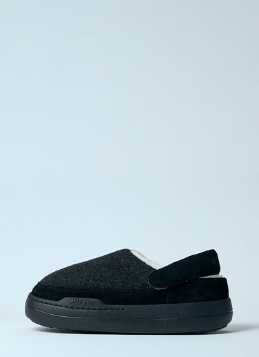 Moon Boot Park Clog Felt Mules Black mnb0260008