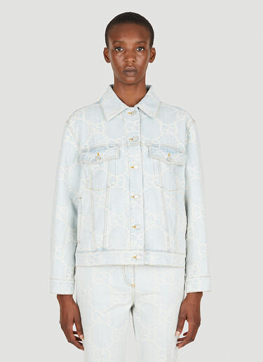 Gucci Maxi GG Denim Jacket Light Blue guc0250073