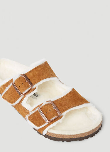 Birkenstock Arizona Shearling Sandals Camel brk0352027