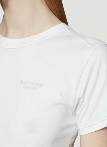 Logo Motif T-Shirt Acne Studios Logo Motif T-Shirt White acn0236028