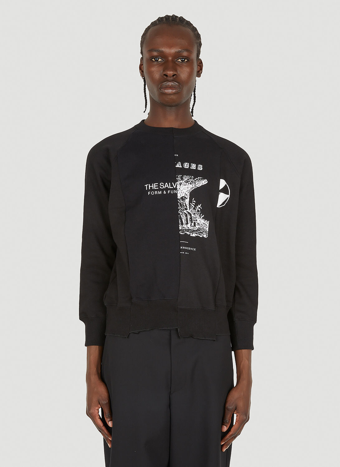 The Salvages Constructed Of Different Shades Sweatshirt In Black