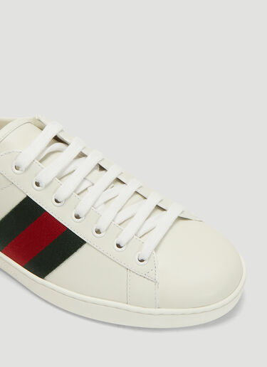 Gucci Ace Leather Sneakers White guc0137077