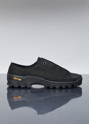 Yohji Yamamoto フライフロント ロートップスニーカー ブラック yoy0156013