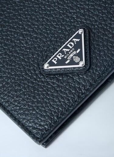 Prada Textured Leather Card Holder Black pra0164010