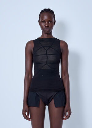 Rick Owens Sheer Panelled Top Black ric0266002