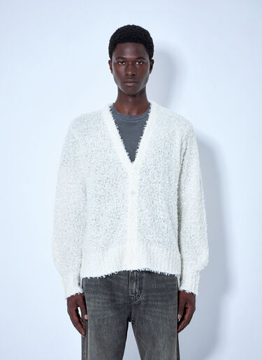LN-CC® - Stüssy: Textured Cardigan - White Stüssy Textured Cardigan White sts0164034