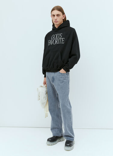 Praying God's Favorite Rhinestone Hooded Sweatshirt Black pry0354003