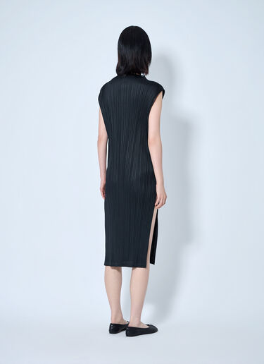 LN-CC® - Pleats Please Issey Miyake: Swing Solid Tunic Dress - Black Pleats Please Issey Miyake Swing Solid Tunic Dress Black plp0265003