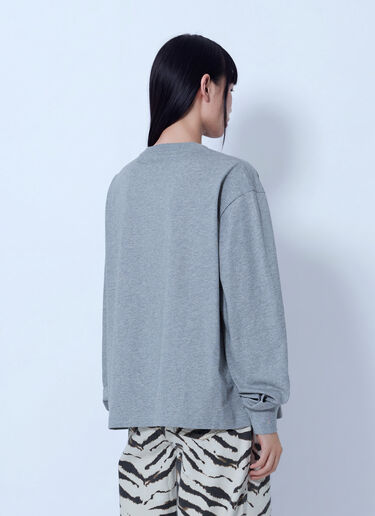 LN-CC® - GANNI: Basic Cotton Jersey Longsleeve - Grey GANNI Basic Cotton Jersey Longsleeve Grey gan0266030