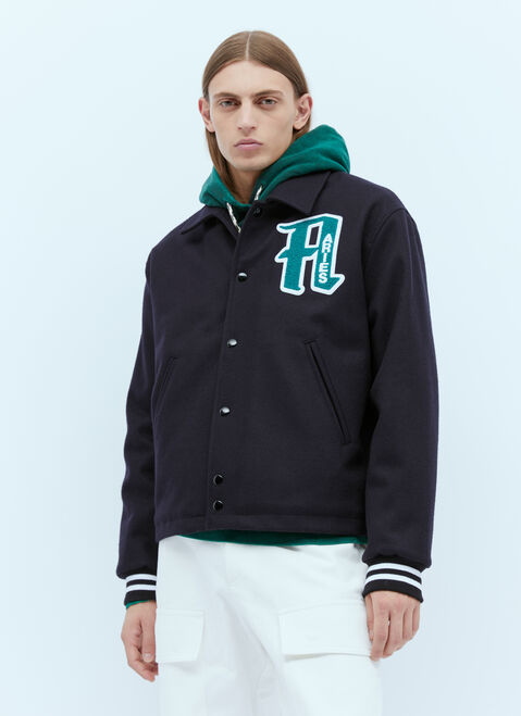Aries Wool Varsity Jacket White ari0152007