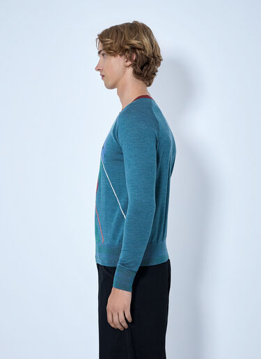 LN-CC® - Vivienne Westwood: Argyle Sweater - Blue Vivienne Westwood Argyle Sweater Blue vvw0165002