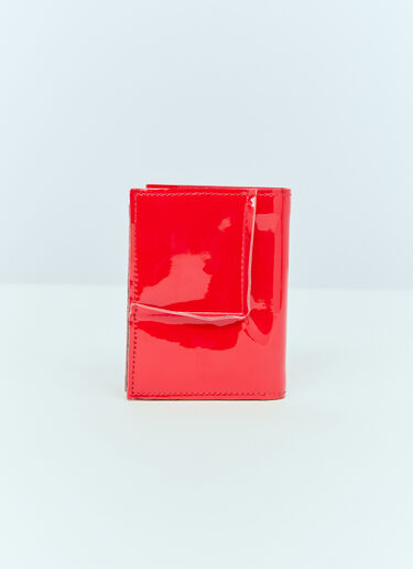 Comme des Garçons Wallet 边缘翻面漆皮钱包 红色 cdw0356001
