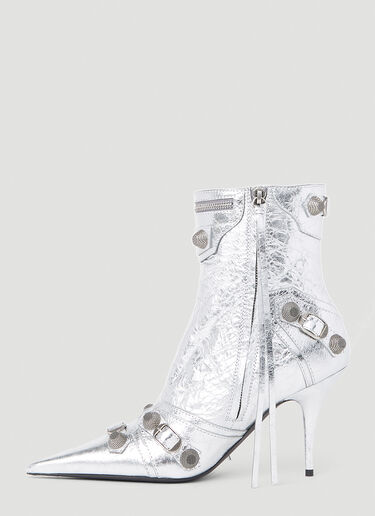 Balenciaga Cagole Metallic Boots Silver bal0253082