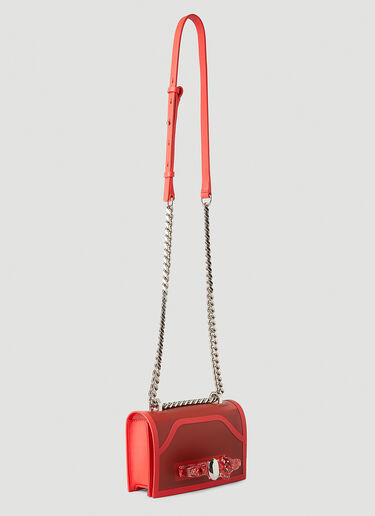 Alexander McQueen Jewelled Satchel Transparent Shoulder Bag Red amq0247032