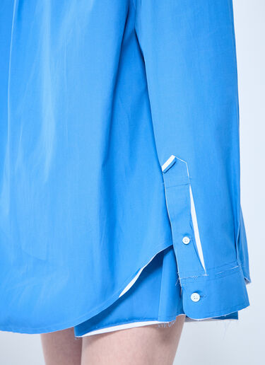 Miu Miu Raw Trims Poplin Shirt Blue miu0359001