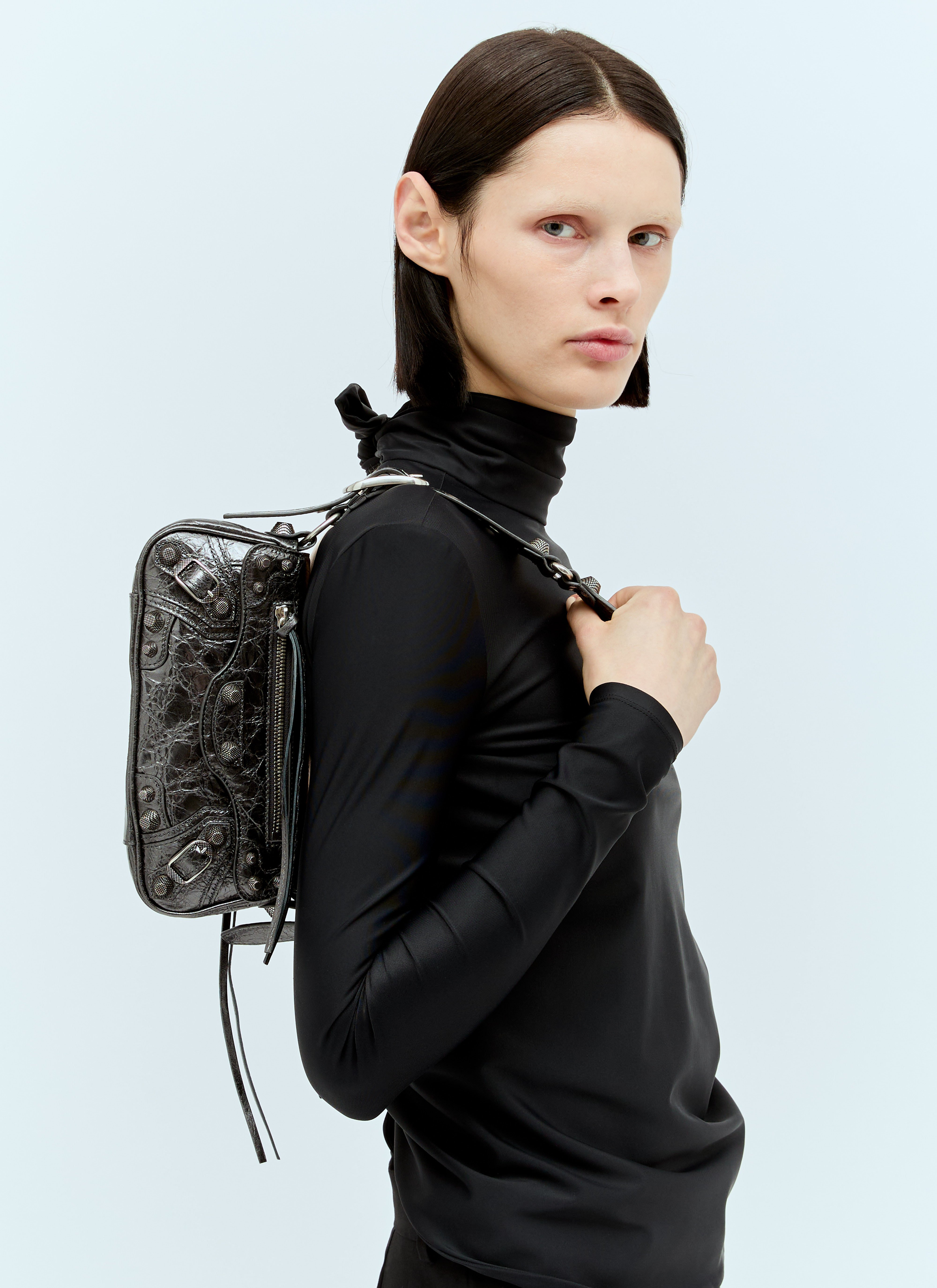 Balenciaga Le Cagole XS Sling Shoulder Bag Black bal0256004