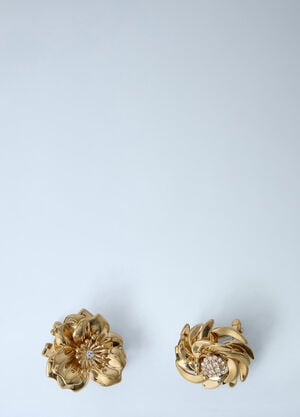 Miu Miu Mental Earrings With Crystals Gold miu0263050