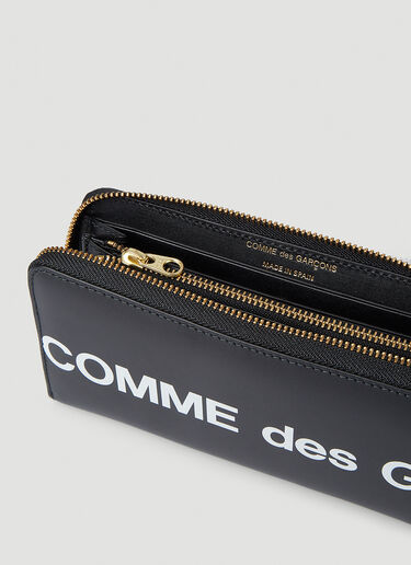 Comme Des Garcons Wallet Huge Logo Print Wallet Black cdw0346023