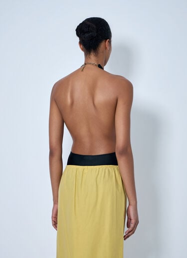 LN-CC® - Saint Laurent: Halterneck Swimsuit - Black Saint Laurent Halterneck Swimsuit Black sla0263025