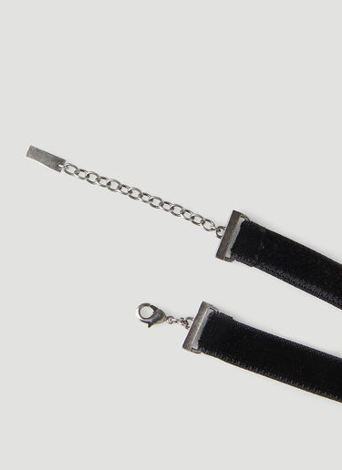 Saint Laurent Gothic Cross Choker Necklace Black sla0247090