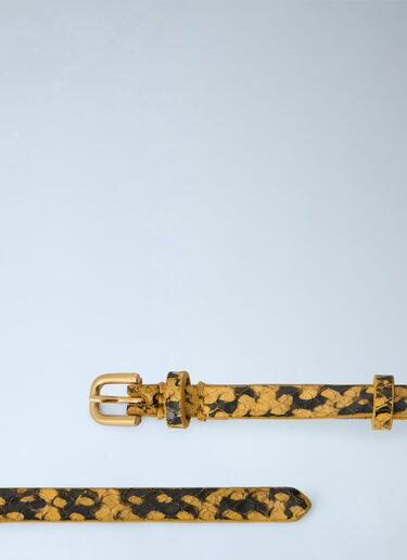 Dries Van Noten Patterned Leather Belt Yellow dvn0265021