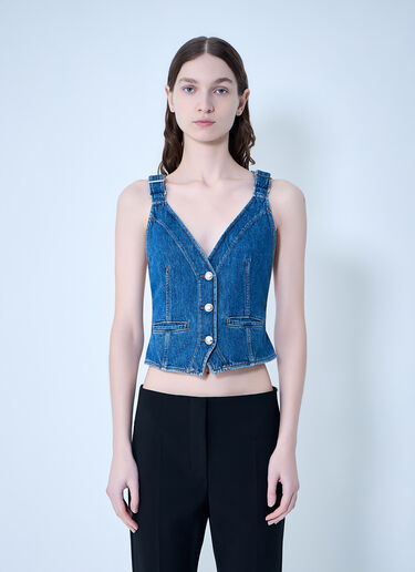Buttoned Denim Vest Sportmax Buttoned Denim Vest Blue spx0264005