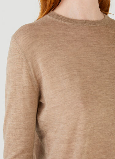 Crewneck Knit Sweater Max Mara Crewneck Knit Sweater Beige max0245017