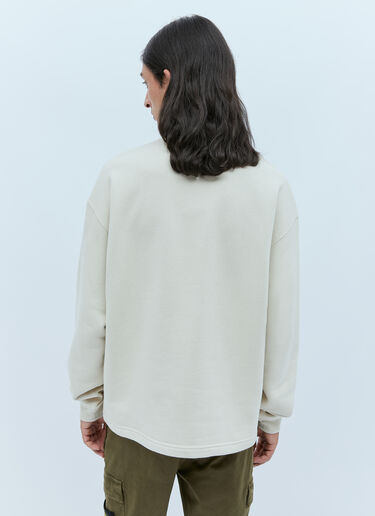 Logo Print Sweatshirt Stone Island Logo Print Sweatshirt Beige sto0154012