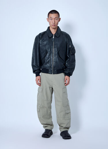 LN-CC® - Alpha Industries: CWU-36/P Leather UV Loose Bomber Jacket - Black Alpha Industries CWU-36/P Leather UV Loose Bomber Jacket Black alp0366006