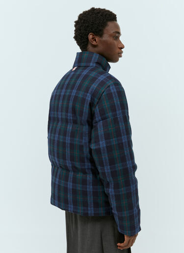 Thom Browne Tartan Flannel Reversible Down Jacket Navy thb0154001