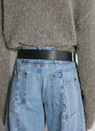 Maison Margiela Four Stitches Leather Belt Black mla0355001