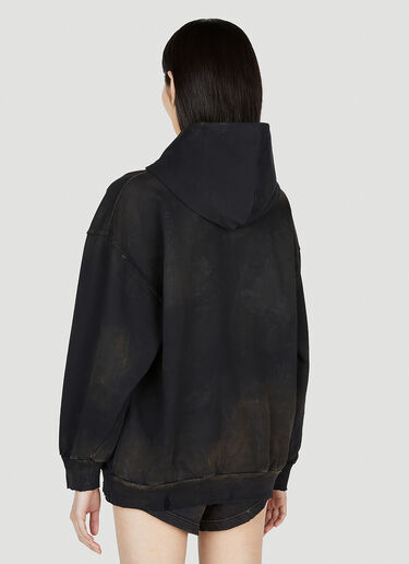Balenciaga Distressed Hooded Sweatshirt Black bal0252050