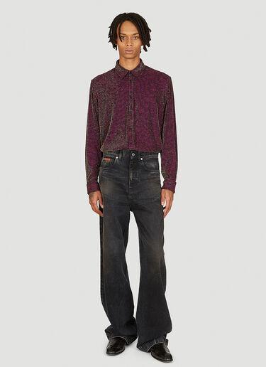 Martine Rose Lurex Classic Shirt Black mtr0154005